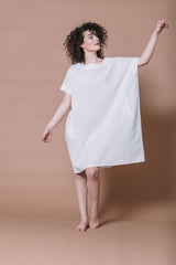 HAND LOOMED COTTON TUNIC - WHITE