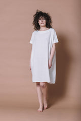 HAND LOOMED COTTON TUNIC - WHITE