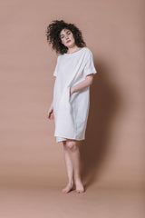 HAND LOOMED COTTON TUNIC - WHITE