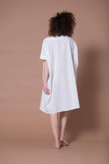 HAND LOOMED COTTON TUNIC - WHITE