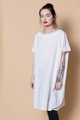 HAND LOOMED COTTON TUNIC - WHITE